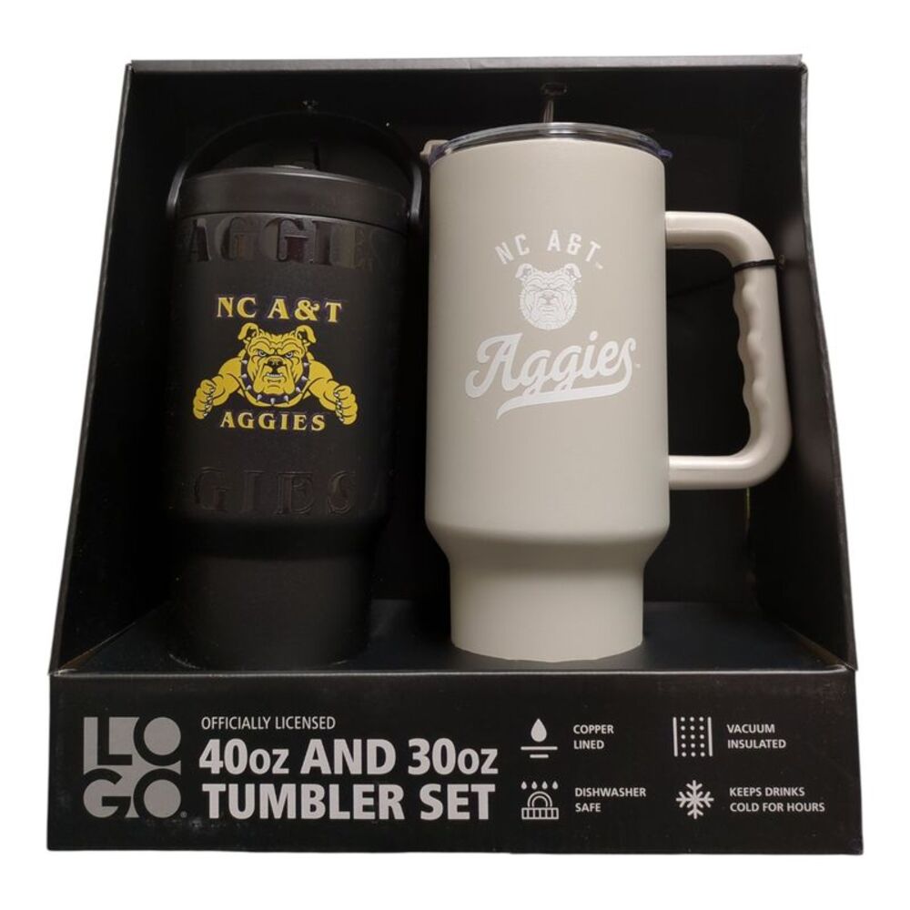 North Carolina A&T - Logo Brands NCAA Officially Licensed 40 oz. and 30 oz. Tumb
